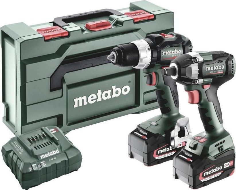 Metabo METABO.Sada COMBO 18V 2.9.3 (BS 18 LT BL + SSW 18 LT 300 BL) 2x5,2Ah METABOX