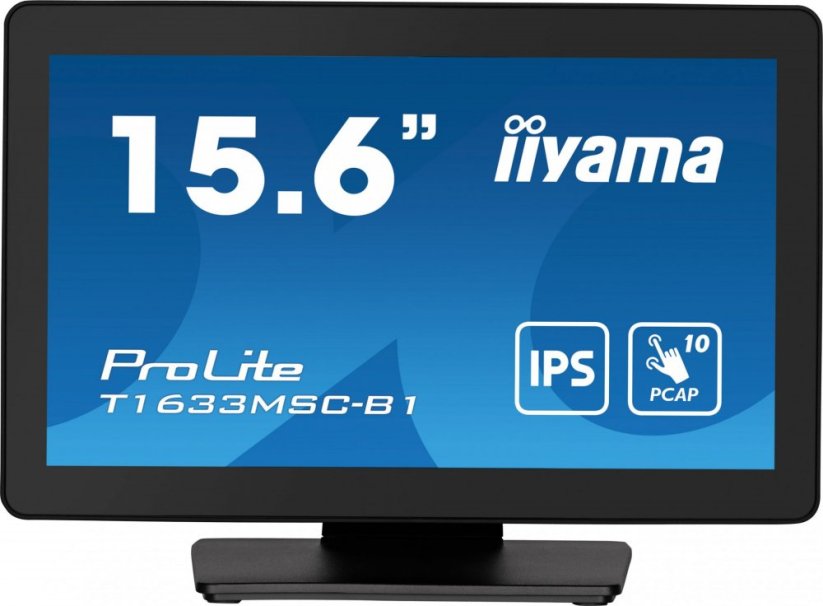 iiyama Monitor dotykowy iiyama ProLite T1633MSC-B1 15,6" IPS LED, HDMI, DisplayPort, Reproduktori, IP54