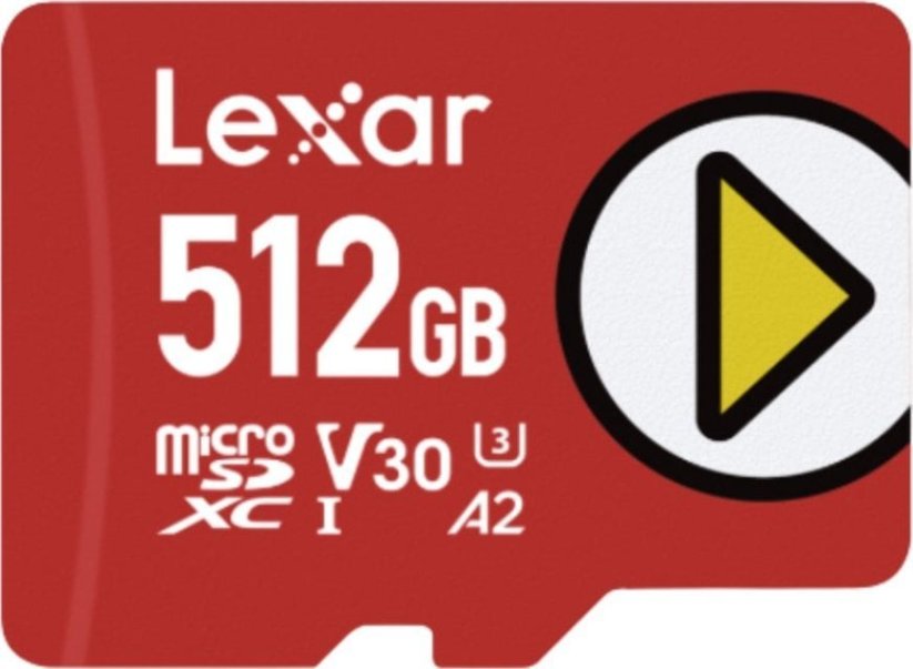 Lexar PLAY MicroSDXC 512 GB Class 10 UHS-I/U1 A2 V30 (LMSPLAY512G-BNNNG)