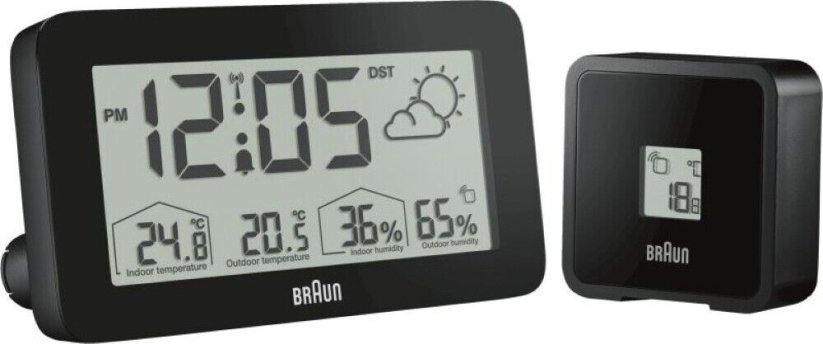 Braun Braun BC 13 BP DCF Radio Weather Station black