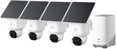 Eufy SoloCam E42 - Sieciowa kamera monitoringu - obrotowa / uchylna - prokovforma obrotowa - vonkajšia - odporna na warunki atmosferyczne - farba (dzień i noc) - 8 MP - 3840 x 2160 - 4K - zmotoryzowana - Audio - Bezdrôtová - Wi-Fi - z HomeBase S380 and Solar