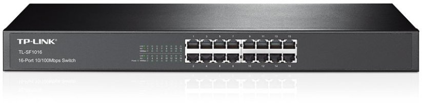 TP-Link | | Unmanaged | Rackmountable | 10/100 Mbps (RJ-45) porty quantity 16 | Power supply type External (TL-SF1016)