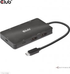 Club 3D Club3D USB-7-in1-HUB USB-C > 2xDP/2xUSB/2xUSB-C/RJ45 100W retail