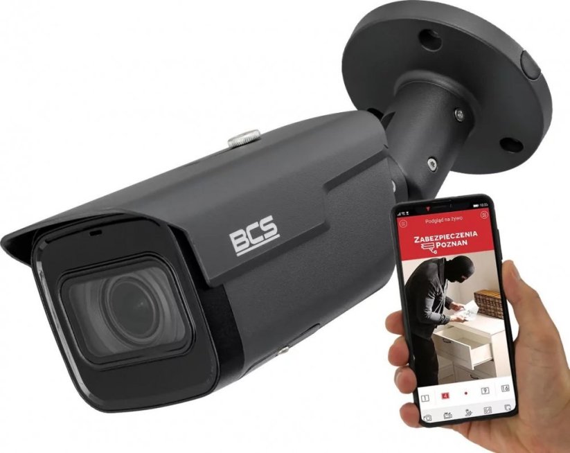 BCS Line KAMERA IP BCS-L-TIP58VSR6-AI1-G - 8.3&nbsp;Mpx 4K UHD 2.7&nbsp;... 13.5&nbsp;mm - MOTOZOOM BCS Line