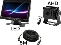 Nvox Monitor samochodowy lcd 7 cali 12/24v kabel 5m oraz kamera cofania 4pin Sada ahd