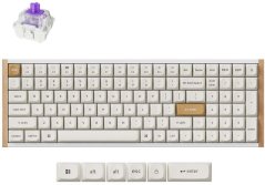 Keychron K4 HE Wireless (K4H-Q1) - US układ - Hot-Swappable Gateron Magnetic Nebula - Biely (Balta) Magnetinė Belaidė Żądzeń Klaviatūra