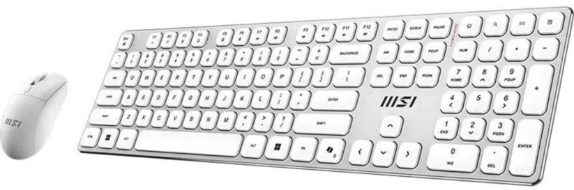 MSI MSI FORGE K210 Combo White DE  Keyboard-Maus Combo, wireless