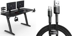 SENSE7 gamingowe Nomad Basic 140x60 cm + kabel usb