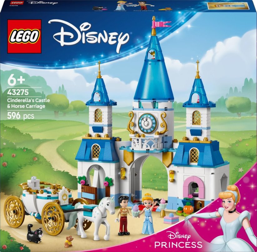 LEGO Disney Popoluškin zámok a koč (43275)