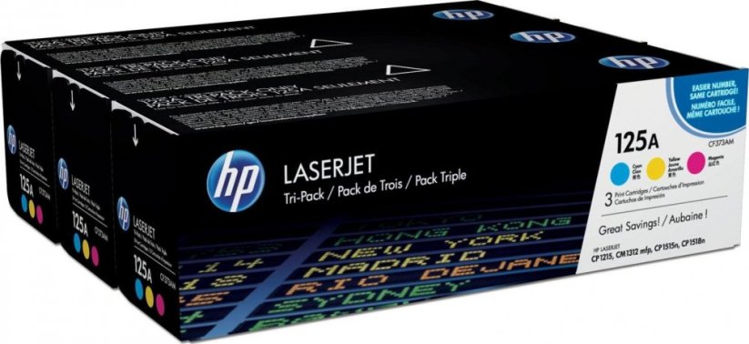 HP 125A Sada CMY Originál  (CF373AM)