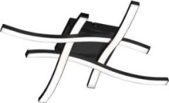 NoName lampa na strop Route led 500 lumen 46 x 36 x 7 cm nikiel Čierny