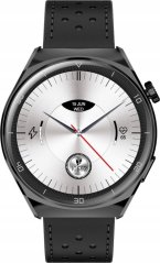 Garett V12 Smartwatch, Black leather