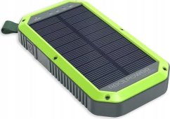 Realpower PB-10000 Solar 10000 mAh Čierny, Zelený (405379)
