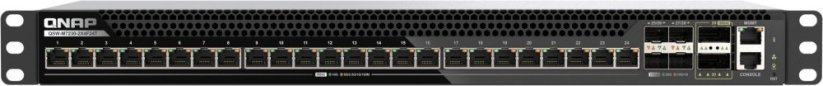 Qnap - Switch - 2 x 100 Gigabit QSFP28 + 4 x 25 Gigabit SFP28 - montowany w szafie rack - Pre CAB-DAC50M-SFPP, TRX-10GITSFPP-SR, TRX-25GSFP28-SR (QSW-M7230-2X4F24T)