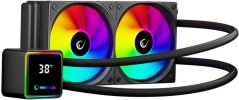 Rampage INFINITE V240 Chłodzenie wodne 240MM ARGB, miernik teploty, čierne