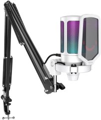 Fifine Fifine Technology FIFINE AmpliGame A6T RGB Baltas (Baltas) Kondensatorinis Mikrofonas