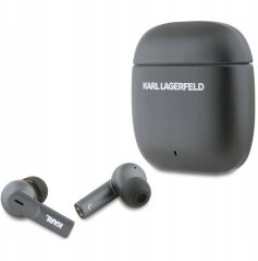 Karl Lagerfeld Bezprzewodowe słuchawki dokanałowe Karl Lagerfeld Metal Printed Logo TWS ANC/ENC Bluetooth 5.4 (čierne)