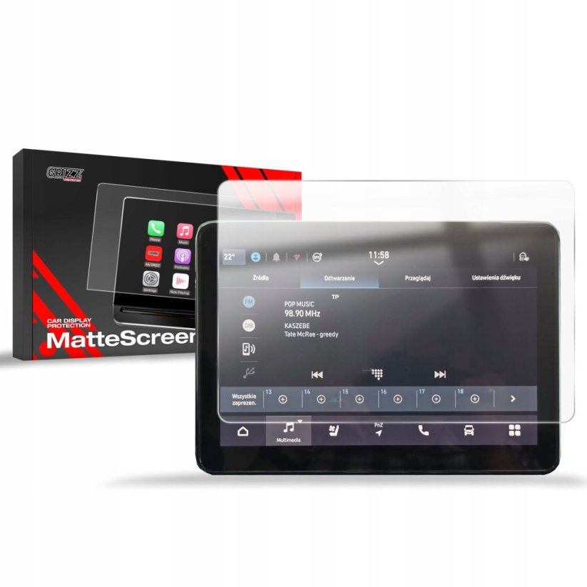 GrizzGlass Folia matná GrizzGlass CarDisplay Protection do Fiat Mileo 10" 2024