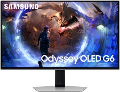 Samsung Samsung Odyssey G6 G60SD monitor komputerowy 68,6 cm (27") 2560 x 1440 px Quad HD OLED strieborný