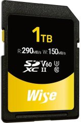 Wise Wise SDXC UHS-II V60         1TB R:290MBs / W:150MBs  WI-SD-S1024