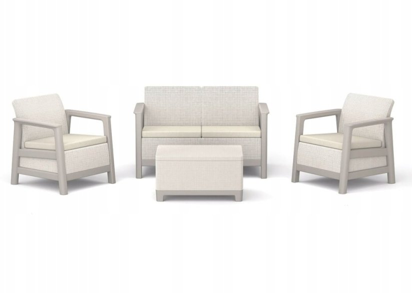 Keter Sada mebli záhradných Scandi Linea 2 Seater Set jasnoSivý/jasnoBéžový (8711245162447)