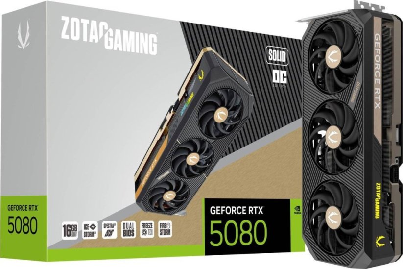 Zotac Gaming GeForce RTX 5080 SOLID OC 16GB GDDR7 DLSS4 (ZT-B50800J-10P)