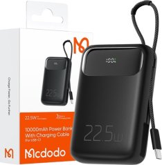 Mcdodo MCDODO POWERBANK 10000MAH s displejom 3X USB USB-C 22,5W + KABEL USB-C