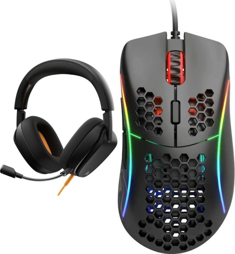 Glorious GHS Eternal Black + Mysz Glorious Model D Mat (GD-BLACK)