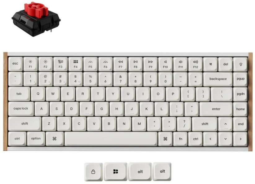 Keychron K3 Ultra 8K Keychron Milk POM Switch Red (4894979056207)