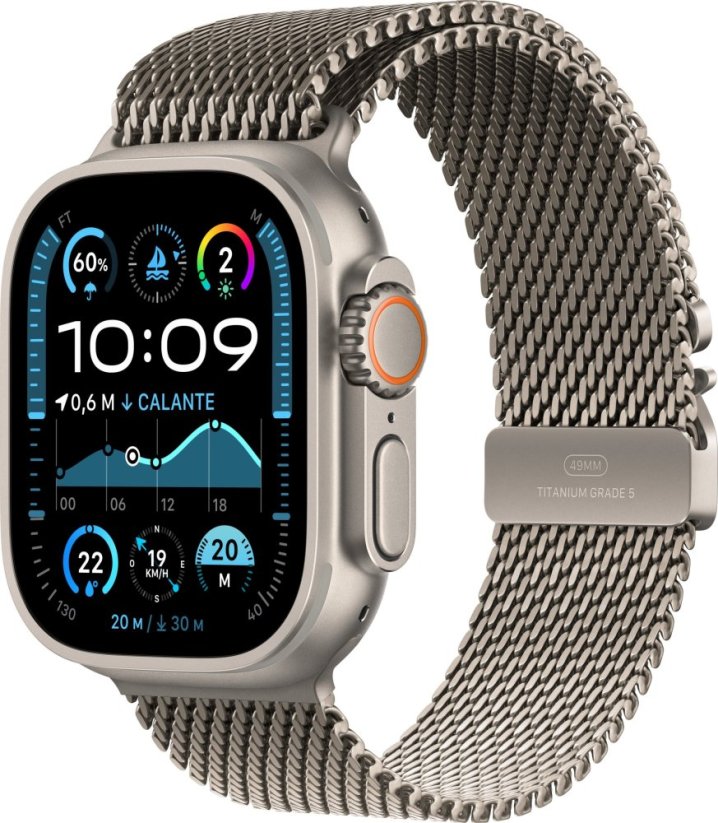 Apple Watch Ultra 2 GPS + Cellular 49mm Natural Titanium Case Milanese Loop S