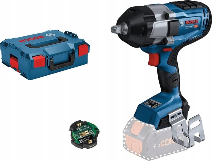 Bosch Bosch Cordless impact wrench BITURBO GDS 18V-1000 C Professional solo, 18V (blue/black, without battery and charger, 1/2 , in L-BOXX)