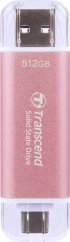 Transcend SSD USB3.0 512GB EXT. A/C/PINK TS512GESD310P TRANSCEND
