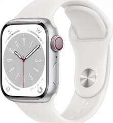 Apple Watch 8 GPS + Cellular 41mm Silver Alu Sport Biely  (MP4A3WB/A)