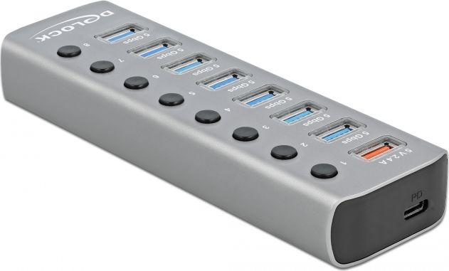 Delock 1x USB-C  + 8x USB-A 3.2 Gen1 (63264)