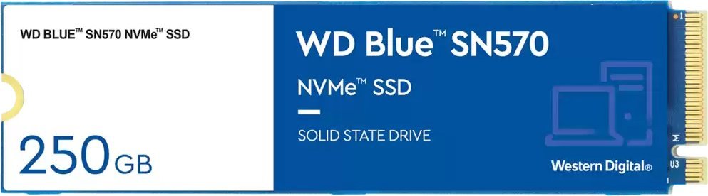 WD Blue SN570 250GB M.2 2280 PCI-E x4 Gen3 NVMe (WDS250G3B0C)