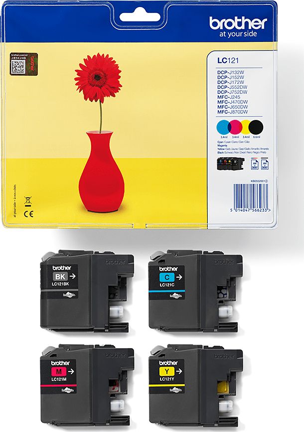 Brother Zestaw tuszy CMYK LC121VALBP