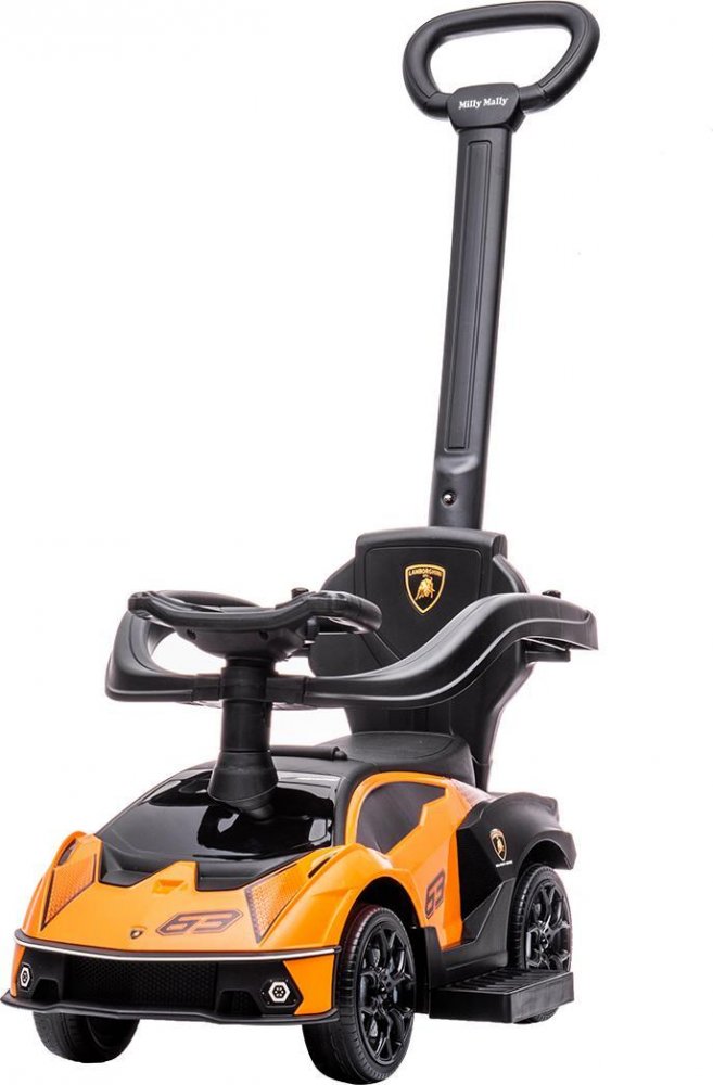 Milly Mally Odrážadlo z rączką LAMBORGHINI ESSENZA SC V12 Orange