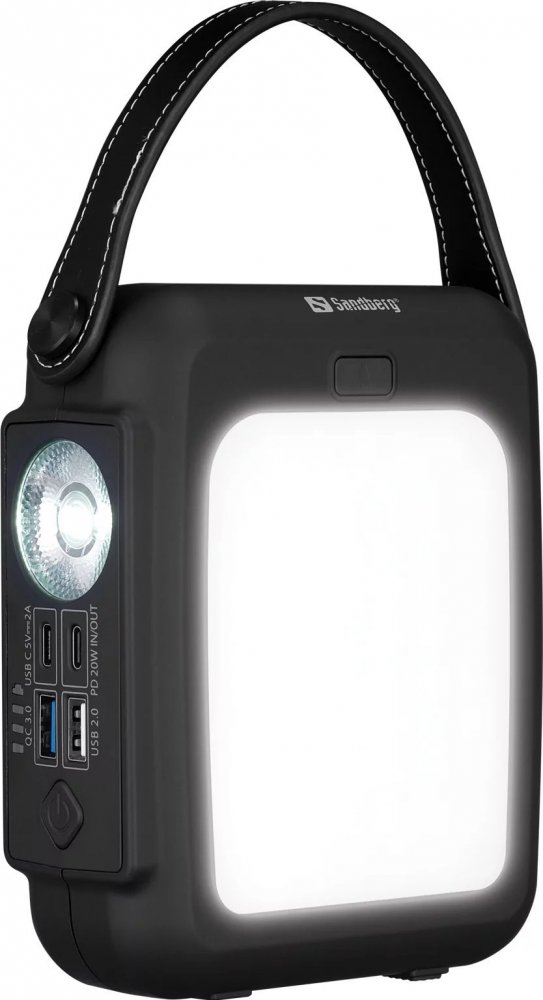 Sandberg Hand Crank 20000 mAh Čierny