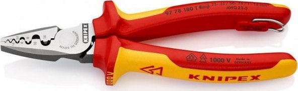 Knipex Kliešte DO ZAGNIATANIA TULievik KABLOWYCH 180MM