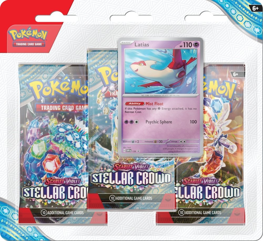 Pokemon Pokémon Pokémon Stellar Crown Boosters 3-Pack rokovias