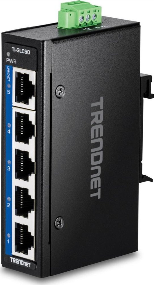 TRENDnet TRENDnet 5-Port Industrial Gigabit DIN-Rail Mini Switch