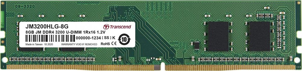 Transcend JetRam, DDR4, 8 GB, 3200MHz, CL22 (JM3200HLG-8G)