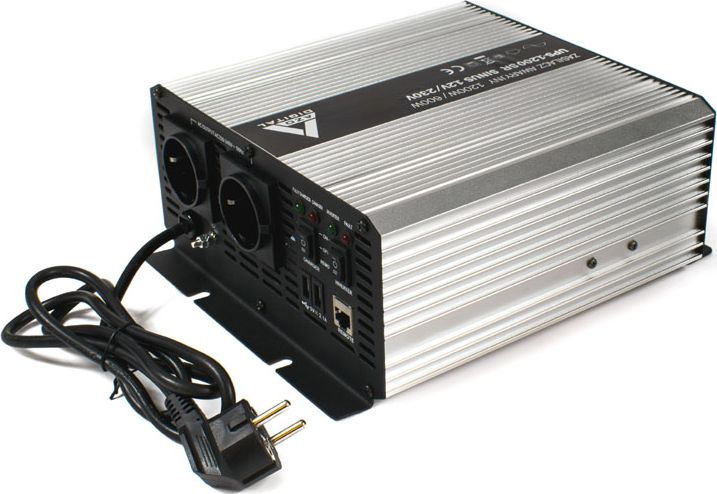 Azo Zasilacz awaryjny (UPS + AVR) 12V UPS-1200SR Sinus 1200W/600W 12V/230V