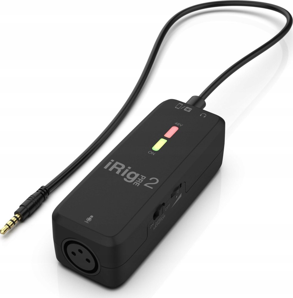 IK Multimedia IK iRig PRE 2 - Interfejs audio iOS/ Android/ DSLR