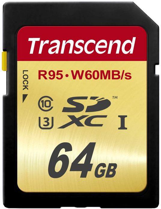 Transcend SDXC 64 GB Class 10 UHS-I/U3  (TS64GSDU3)
