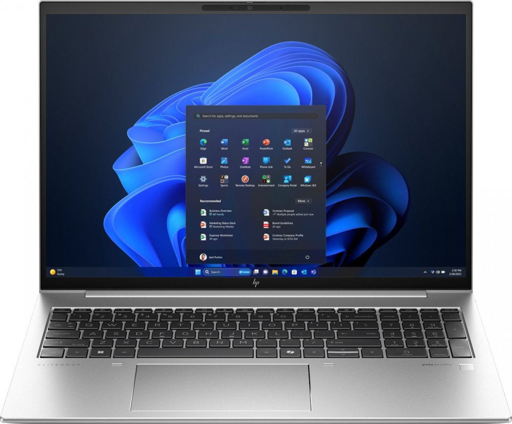 HP HP EliteBook 860 G11 Intel Core Ultra 7 155U Notebook 40,6 cm (16") WUXGA 16 GB DDR5-SDRAM 512 GB SSD Wi-Fi 6E (802.11ax) Windows 11 Pro strieborný