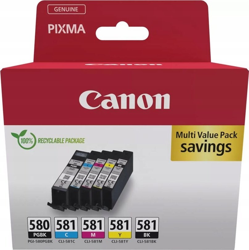 Canon Zestaw tuszów PGI580/CLI-581 PGBK/C/M /Y/BK MULTI 2078C007