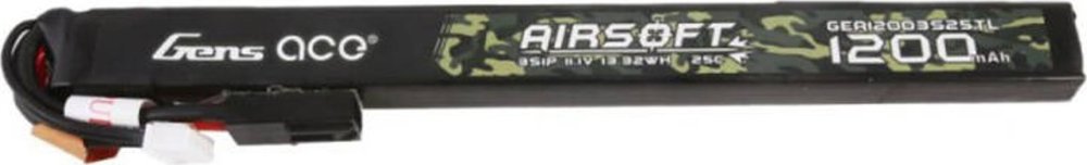 Gens Ace akumulátor Gens ace 25C 1200mAh 3S1P 11.1V Airsoft Gun Lipo z konektorem mini Tamiya Long size