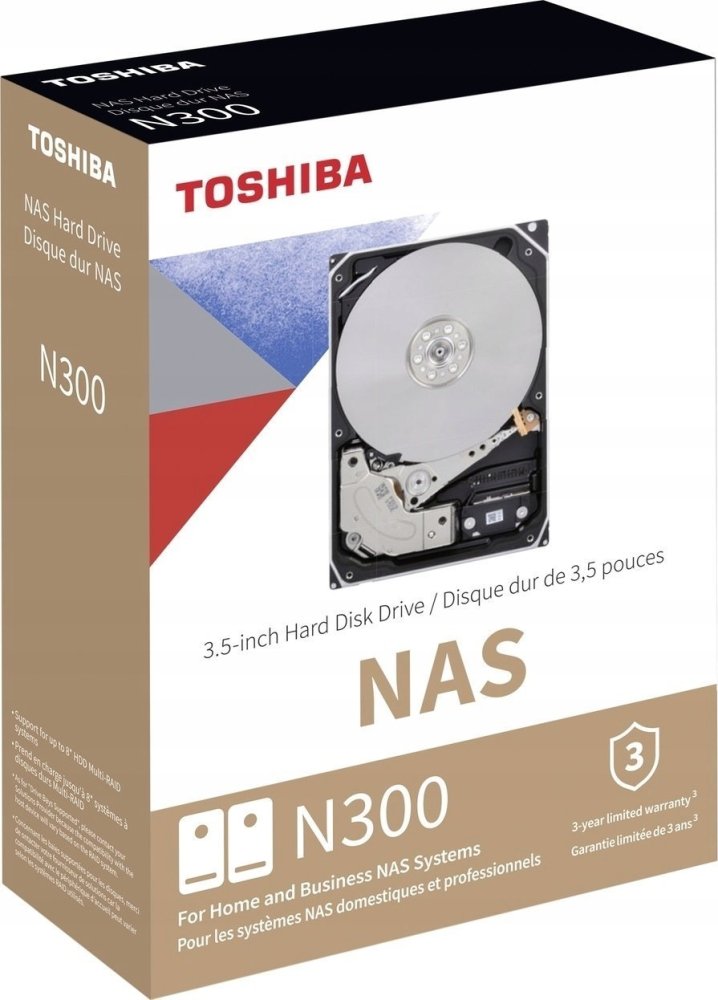 Toshiba disk Toshiba N300 HDWG780EZSTA 8TB 3,5" 7200 512MB SATA III NAS RETAIL