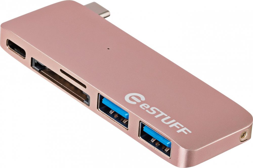 eStuff 1x SD 1x microSD  + 3x USB-A  (ES84121-ROSE)